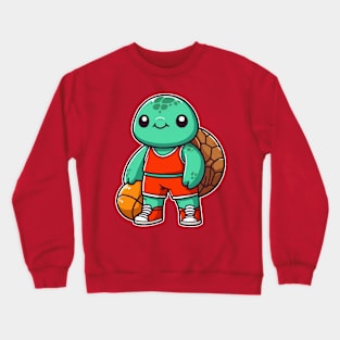 turtle as a basketball player Crewneck Sweatshirt